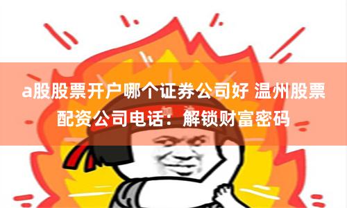 a股股票开户哪个证券公司好 温州股票配资公司电话：解锁财富密码